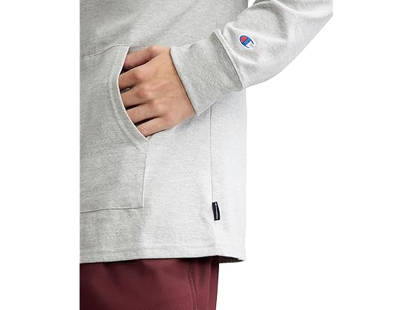 Champion Mens Hoodie Script Gray (M)