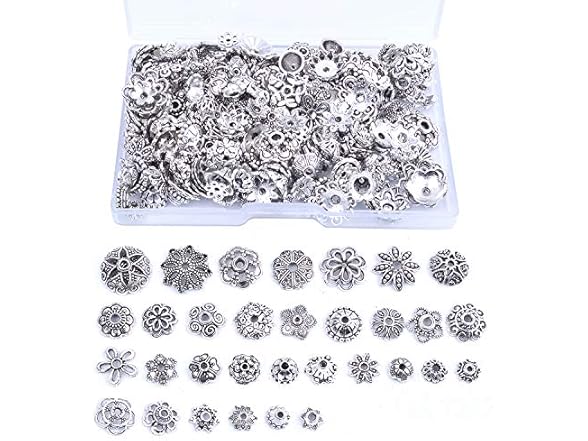 Jdesun 120g Bead Caps with Storage Box