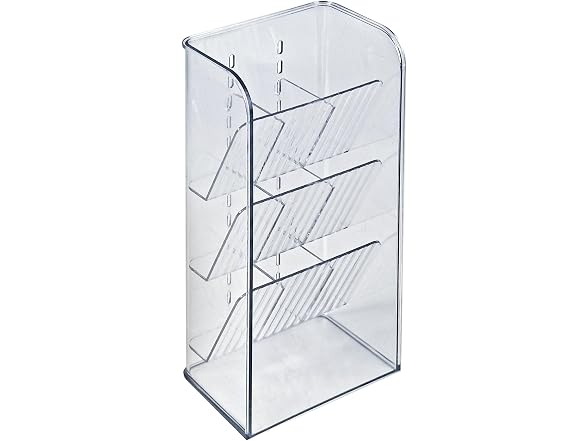 Azar Displays Three Tier Tilt Organizer Freestanding Clear Tilt-Out Bin Tower
