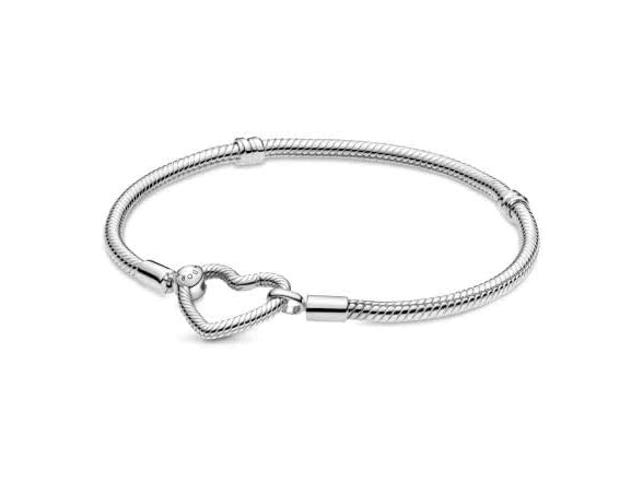 PANDORA Snake Sterling Silver Bracelet, Sz 17cm
