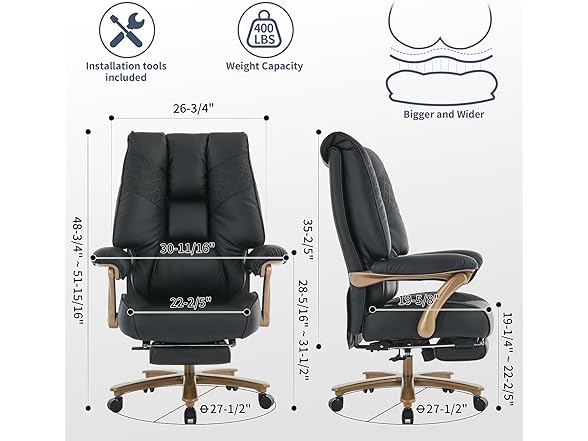 EXCEBET Big and Tall Office Chair