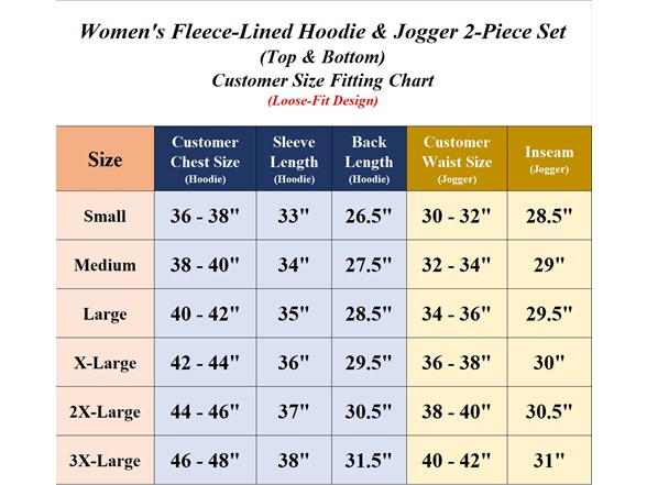 Womens Fleece-Lined Pullover Hoodie & Jogger Set