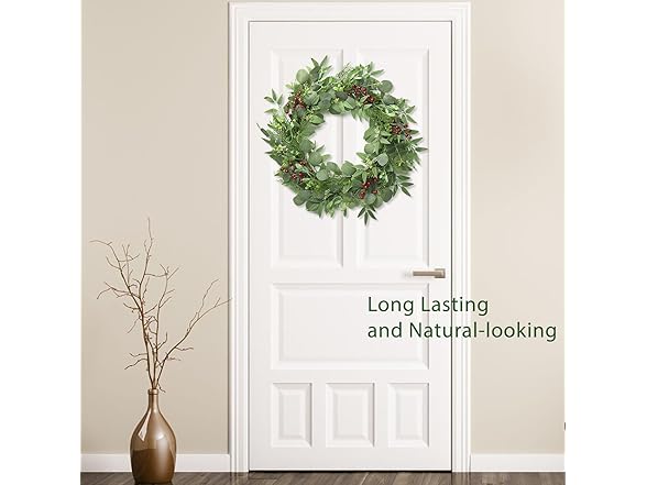 Softflame Artificial Eucalyptus Wreath, 24"