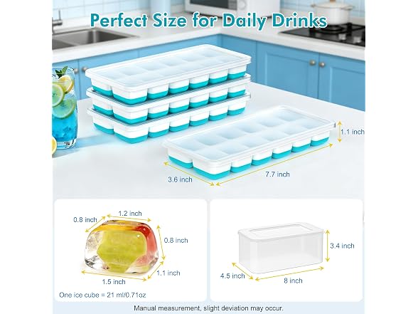 NFK Ice Cube Tray with Lid & Bin