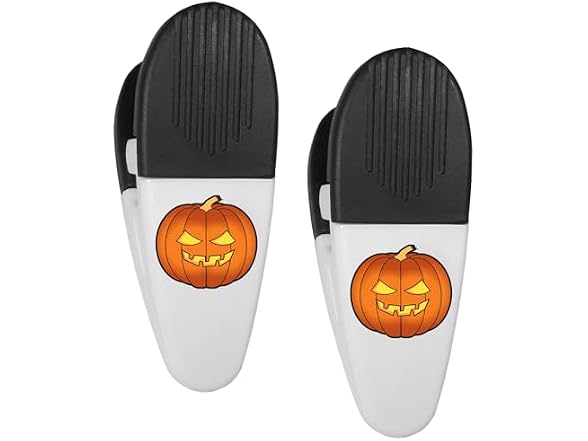 Siskiyou Jack O'lantern Mini Chip Clip Magnets, 2 pk