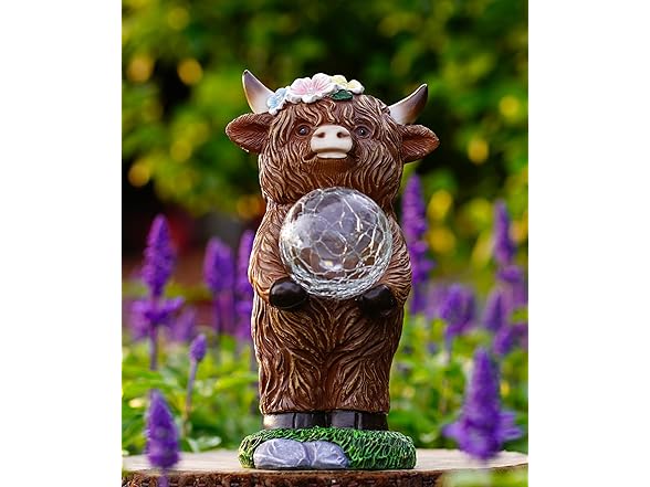 Outdoor Highland Cow Yard Statue 2-Pack