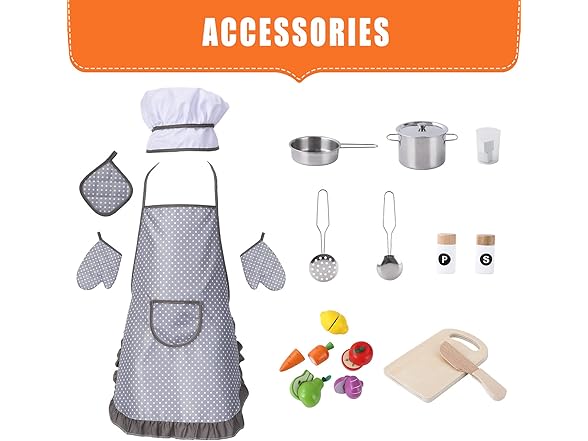 Play Kitchen for Kids, Grey