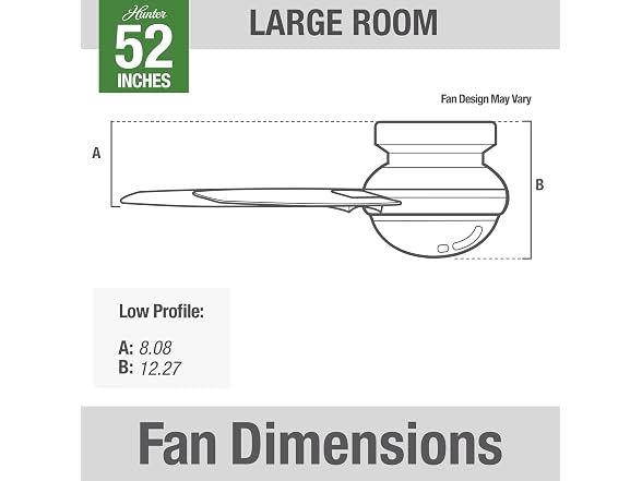 Hunter Fan 52 inch Indoor Ceiling Fan with LED Light