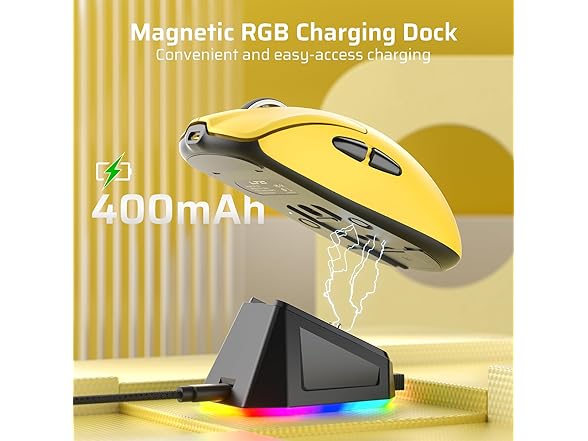 LTC  Ultralight Wireless Gaming Mouse with RGB Dock