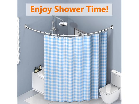 Curved Shower Curtain Rod, Adjustable 45-72 Inches