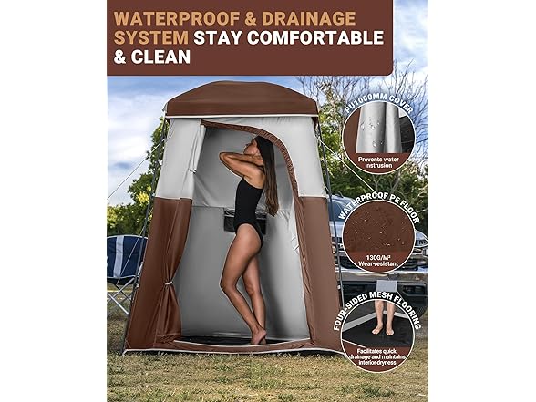 KingCamp Shower Tent Oversize 66x66x85"