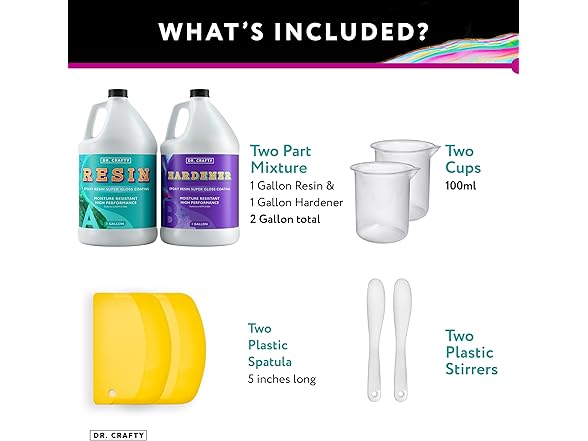 Clear Epoxy Resin Kit 2-Gallon 2-Part