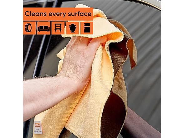 Superio Yellow Microfiber Cleaning Cloth