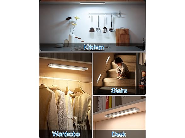 VerRon B0FQJMJ33K Rechargeable Cabinet Light 3-Pk