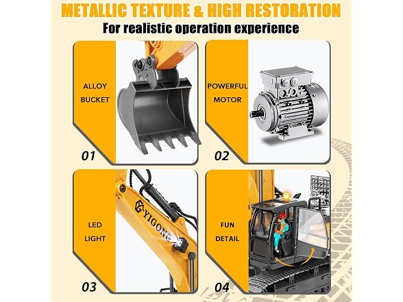 KIZJORYA Remote Control Excavator