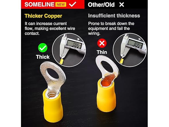 SOMELINE PVC Ring Crimp Terminals