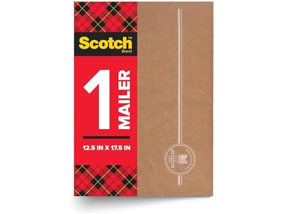 Scotch Curbside Recyclable Padded Mailers, 50 Pack