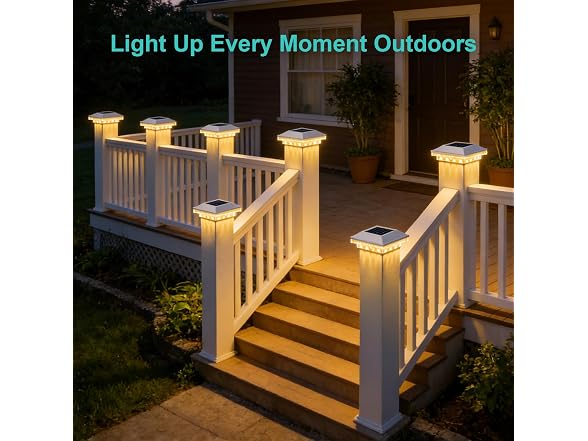 Brightever 12-Pack Solar Post Cap Lights - Gallery 7