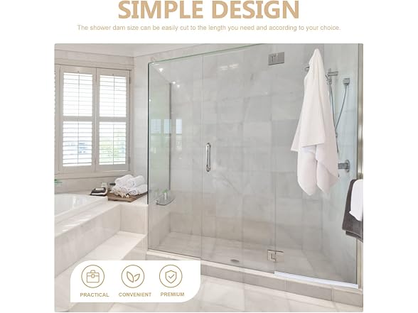 DOITOOL Self-adhesive Shower Water Dam Flexib