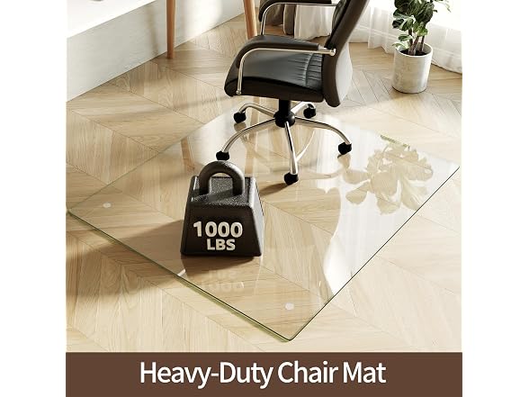 Koonmi Glass Chair Mat 42" x 48"