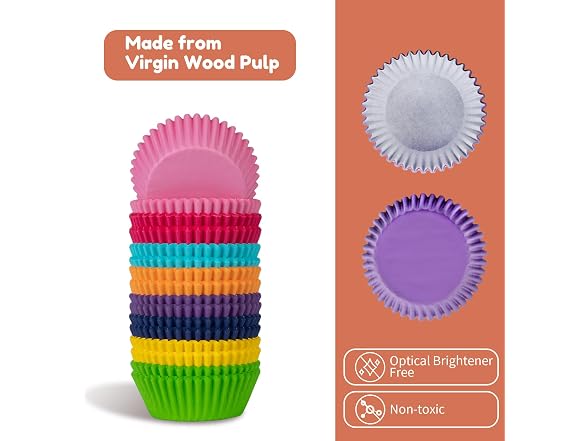 Parmedu Paper Cupcake Liners, Standard Size
