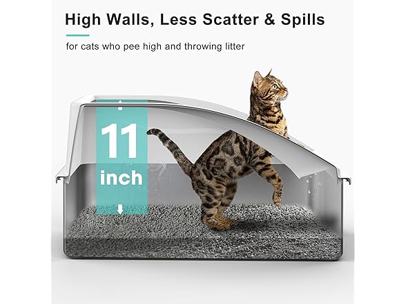 AIPERRO 2 Pack Stainless Steel Cat Litter Box