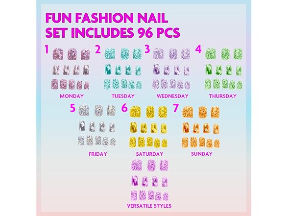 Townley Girl Press On Nails Set 96 Piece