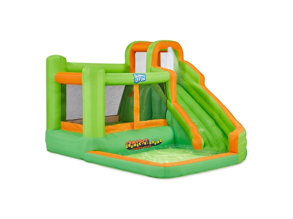 Sunny & Fun Compact Bounce-A-Round Inflatable Water Slide Park