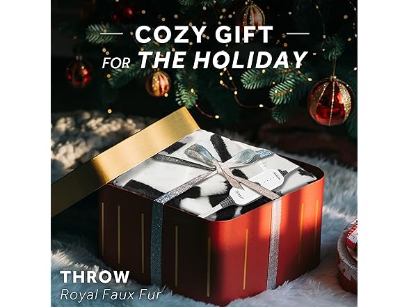 Sunbeam Heated Faux Fur Throw Blanket