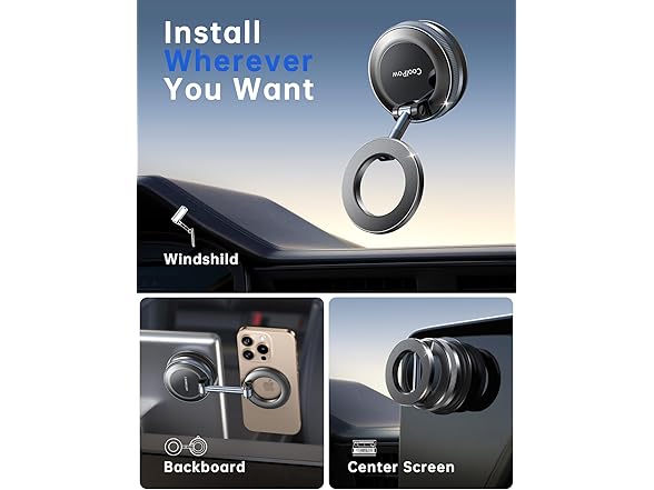 Coolpow Magnetic Car Phone Holder