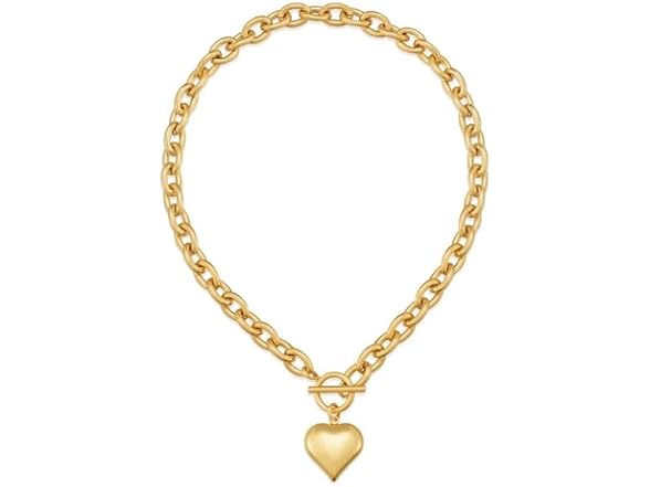OKKEDY 18K Gold Love Heart Necklace