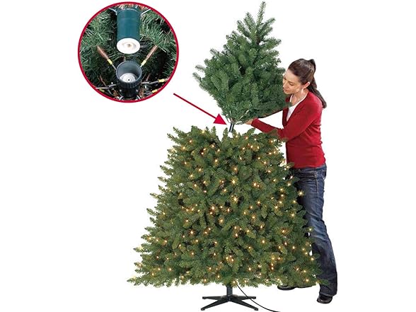 7.5 ft Pre-Lit Holiday Symphony Spruce Artificial Christmas Tree