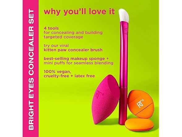 Real Techniques Vivid Escape Bright Eyes Concealer 4 Piece Set