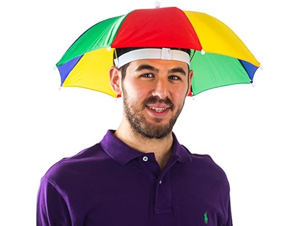 Rainbow Umbrella Fishing Hat 2-Pack