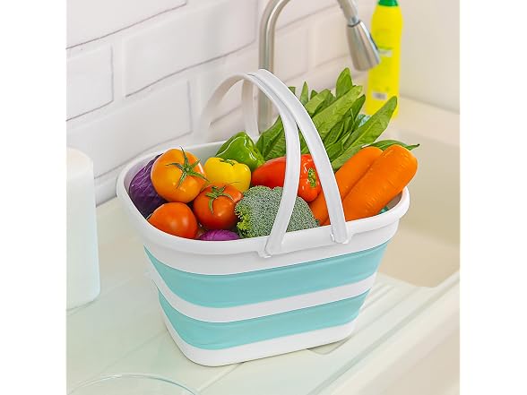 SAMMART Collapsible Tub with Handle 17L