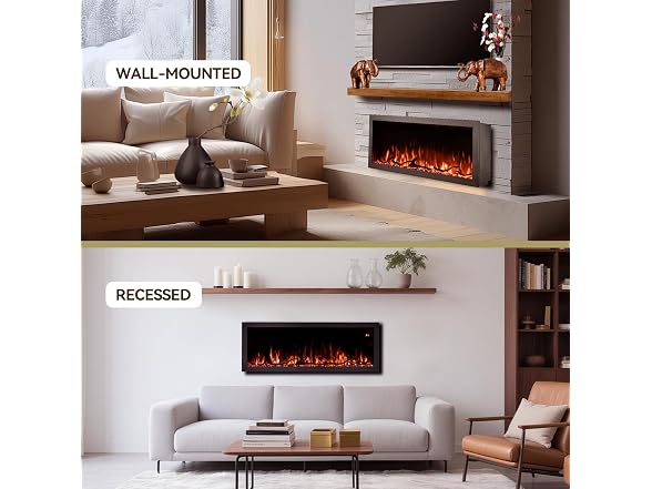 TUAN 60 in Smart WiFi Electric Fireplace