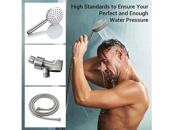 All Metal Shower Head with Hose