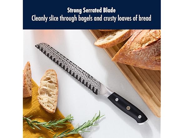 HENCKELS Compass Damascus 8-inch Damascus Bread Knife