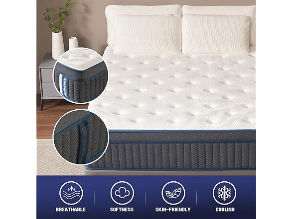 King Mattress, Lechepus 14 Inch Hybrid