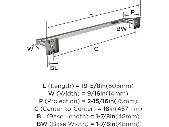 Amerock Appoint 18" Chrome Towel Bar
