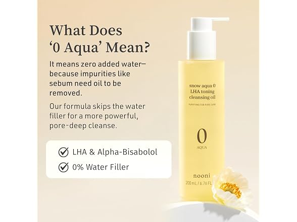 NOONI Korean Cleansing Oil Snow Aqua 0 LHA Toning