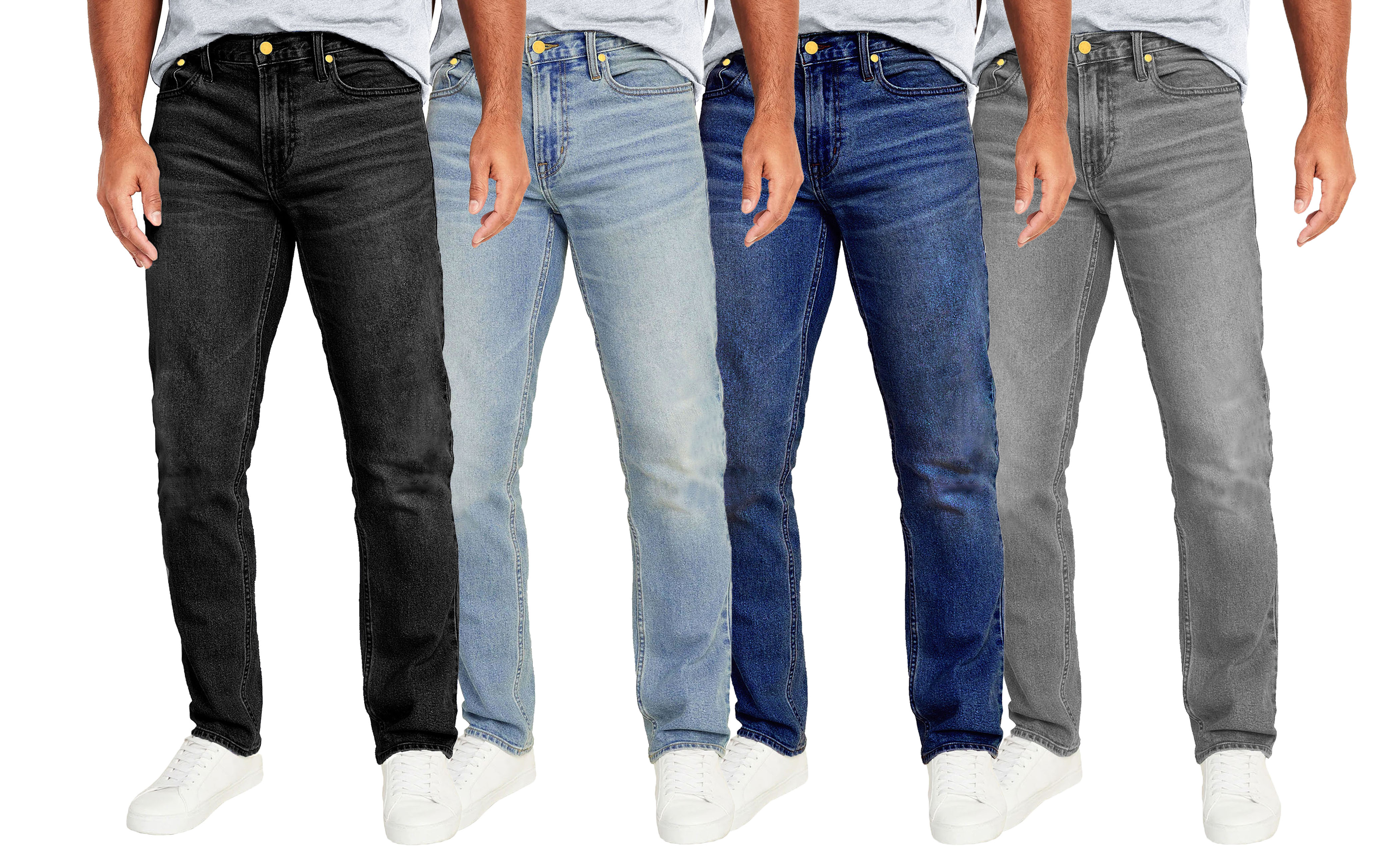 3Pk Asst Mens Slim Straight Jeans (31" Inseam) - Gallery 7