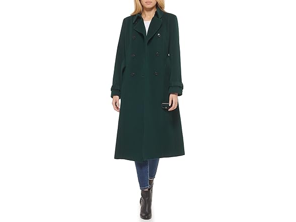 Cole Haan Women's Flared Trench Slick Wool Coat (2)