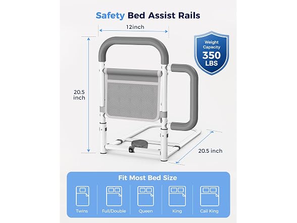 ONTHEWEI Safety Bed Rails for Elderly
