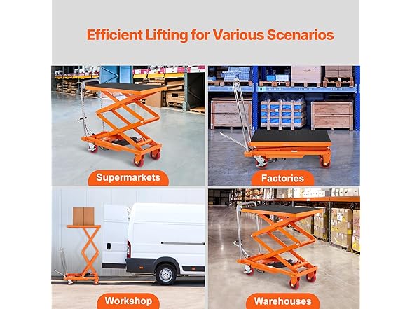 VEVOR Hydraulic Lift Table Cart, 330lbs