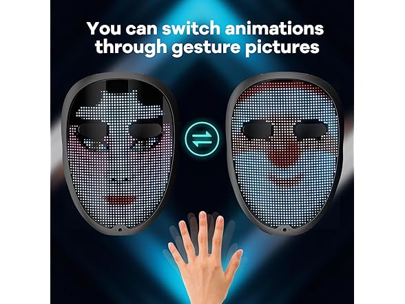Halloween LED Face Transforming Mask