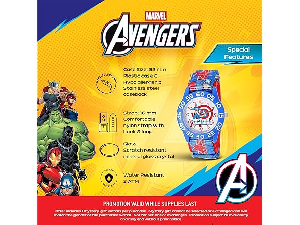 Marvel Captain America Watch Boys