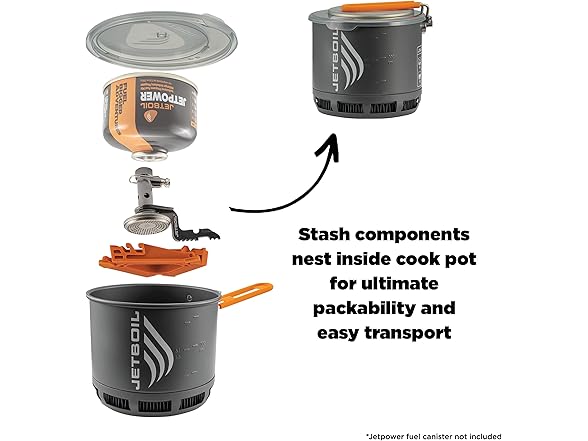 Jetboil Stash Ultralight Camping and Backpacking Stove Cooking System