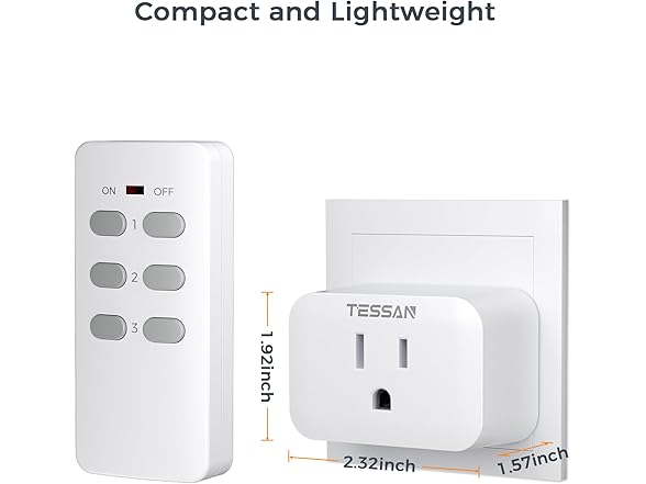 TESSAN Remote Controlled Outlet