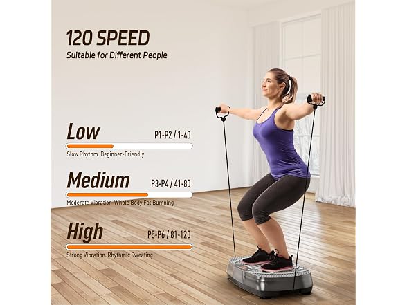 TISSCARE Grey Vibration Plate Exercise Machine